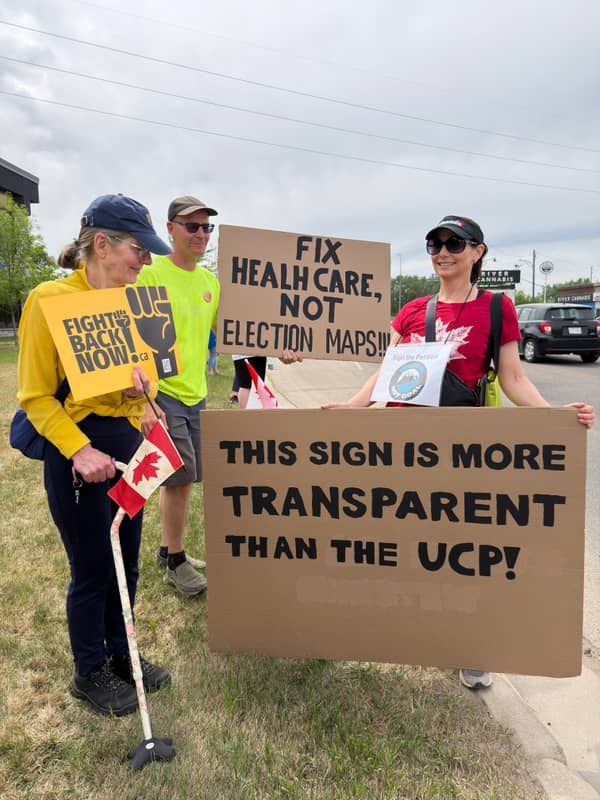 Sign: This sign is more transparent than the UCP
